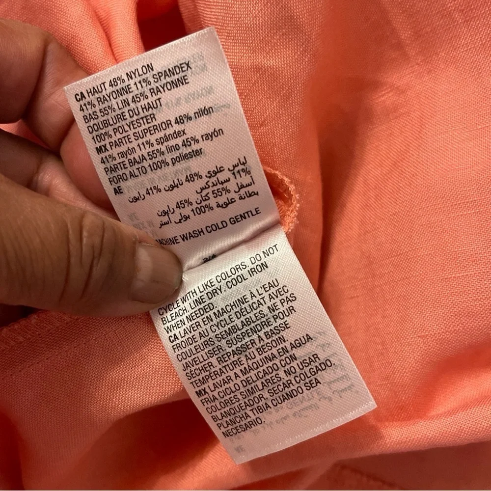 Alfani Women's Layered-Look Midi
Sleeveless Dress Size M Sunrise Coral - Picture 5 of 15